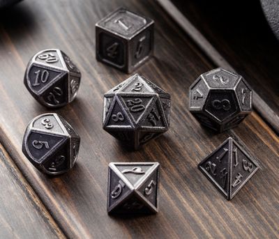 Iron Boxed Dice Set