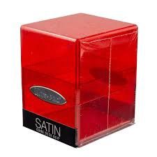 Ultra-Pro Deckbox Satin Cube Glitter Red