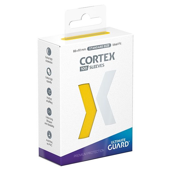 Card Sleeves: Cortex Standard Size- Glossy, Colour: Yellow