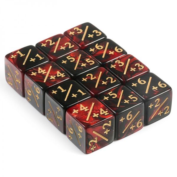 Dice Habit Positive Dice Counters [Red] (12pcs)