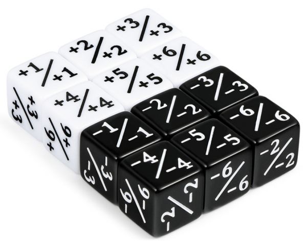 Dice Habit: Positive/Negative Dice Counters (12pcs)