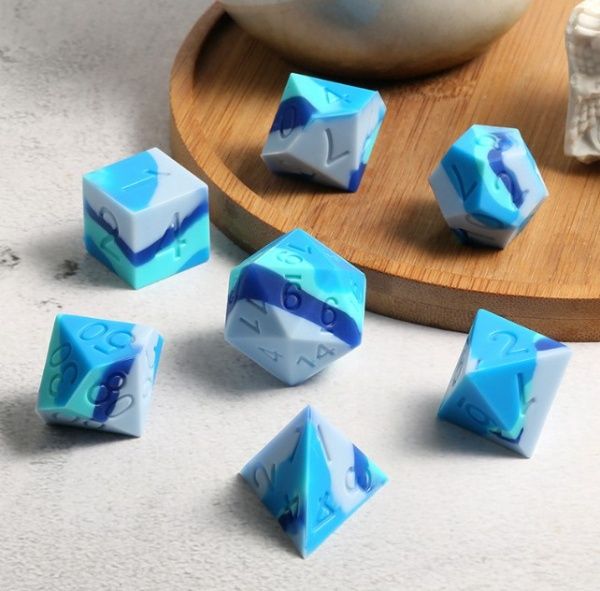 Dice Habit Silicone Dice Set (7pcs) [Jet Stream]