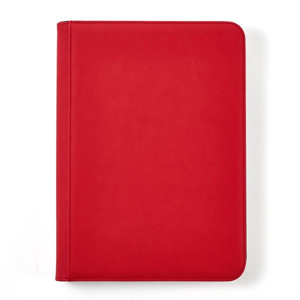 Binder: 9- Pocket Zippered- Solid Color- Red