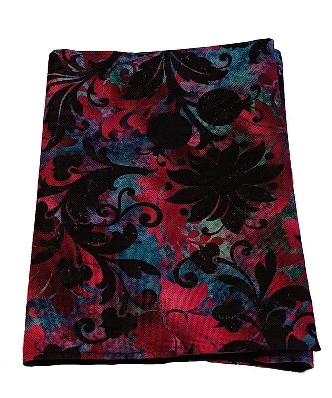 Otulacz w Różowo Czarne Kwiaty