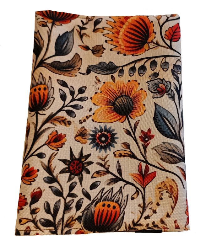 Otulacz na Książkę w Duże Kolorowe Kwiaty