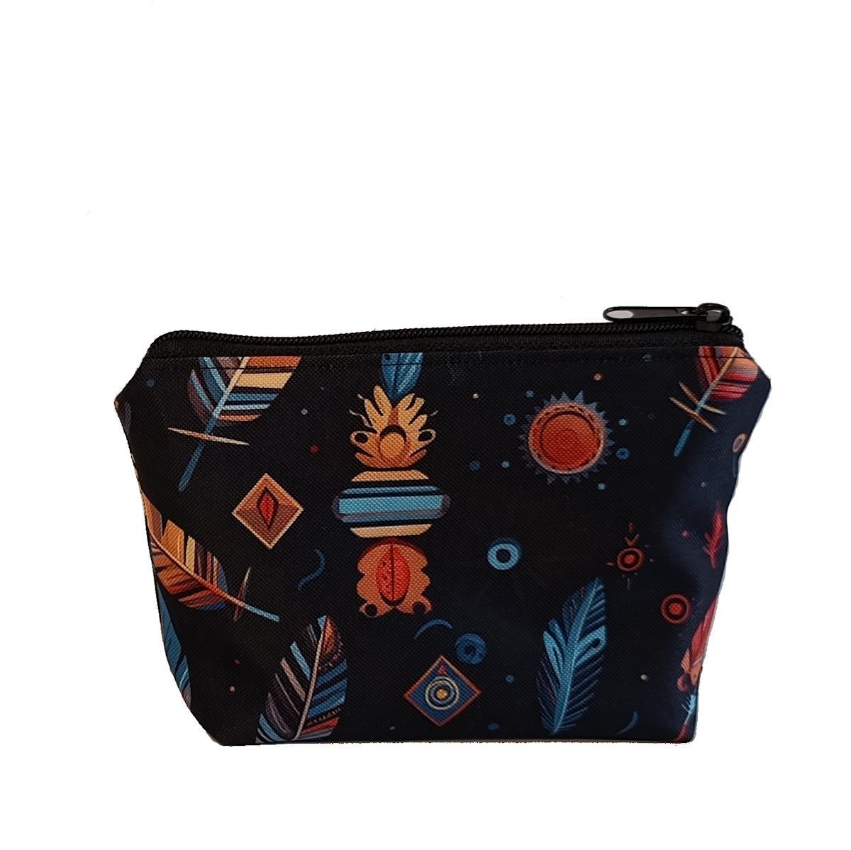 Kosmetyczka w Duże Kolorowe Piórka