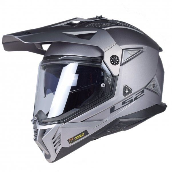 Kask Ls2 MX702 Pioneer II  Matt Titan -06 (srebrny matowy)