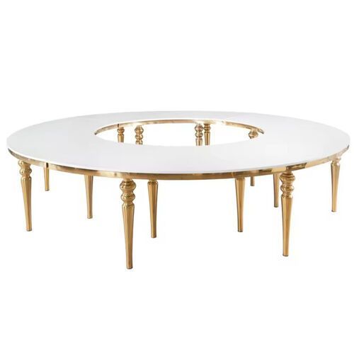 Gold & White 4pc Table