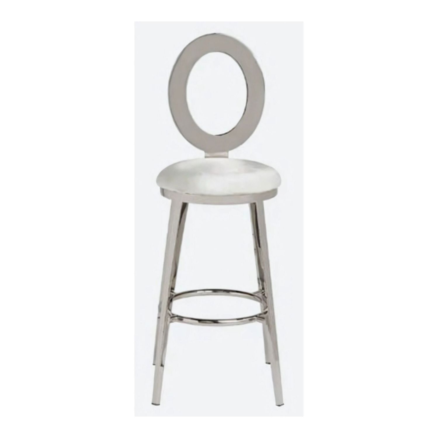 O-Back Silver Bar Stools