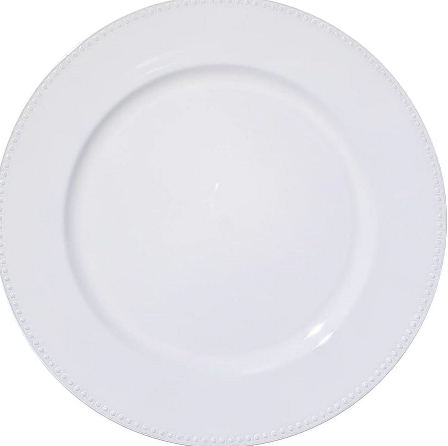 White Beaded Charger Plate