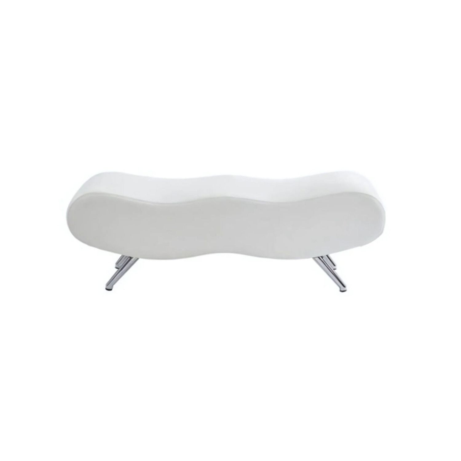 White Padded Bench