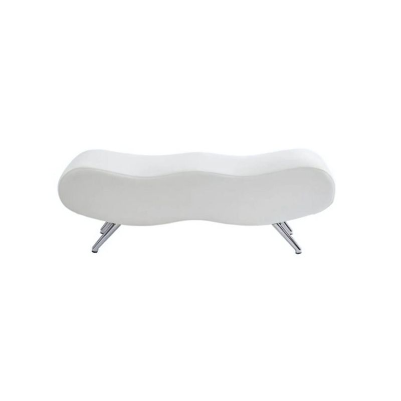White Padded Bench