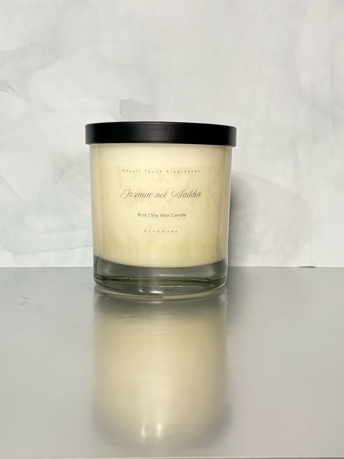 Jasmine Not Aladdin 8 oz Wooden Wick Candle