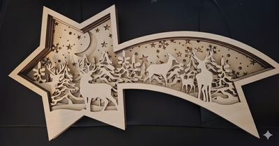 Gwiazda betlejemska 3D 49.5cm x 24cm