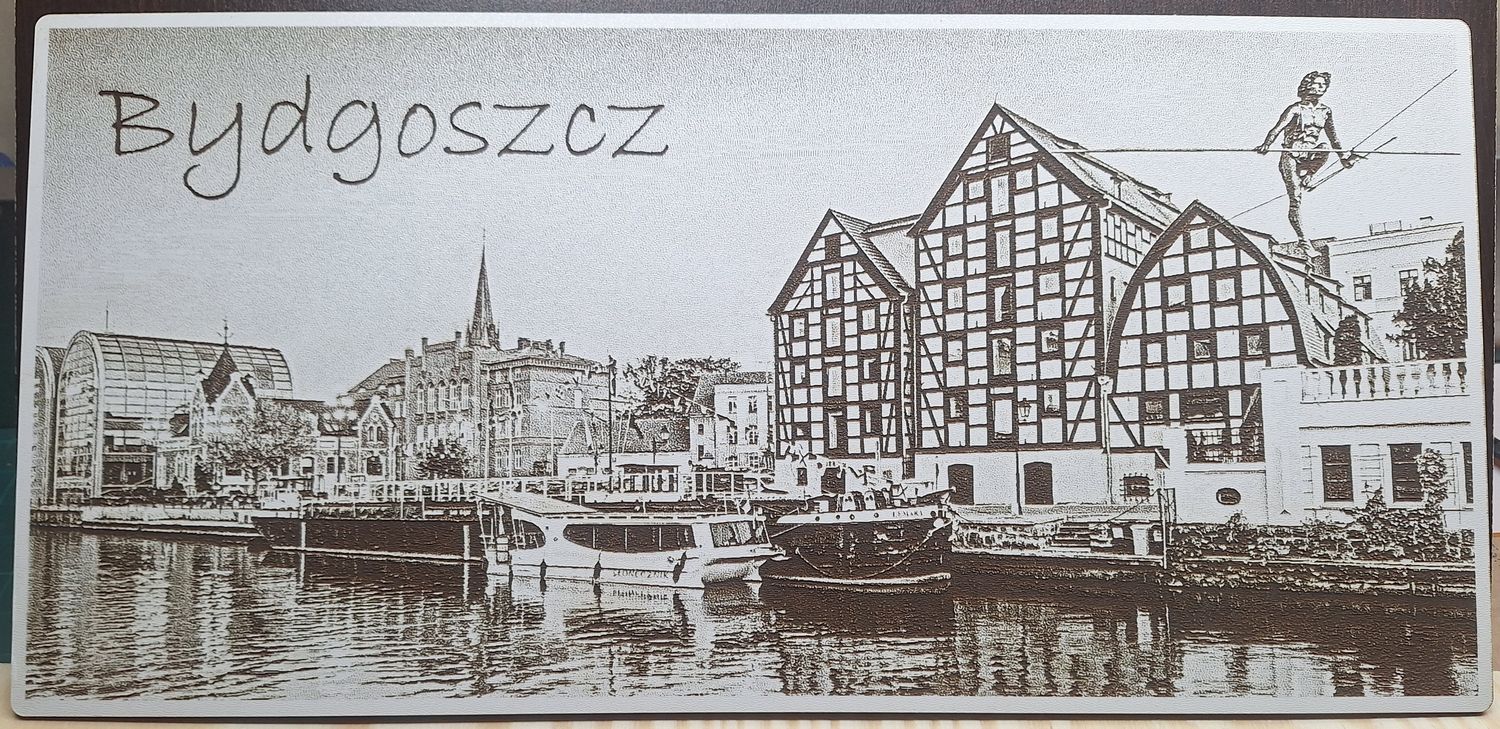 Bydgoszcz Przechodzący przez rzekę