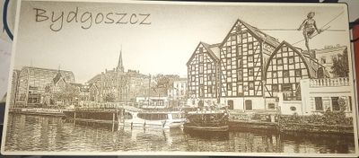 Bydgoszcz Przechodzący przez rzekę - 38cm x 22cm