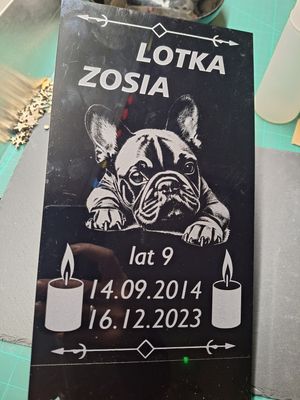Tabliczka nagrobkowa dla pupila