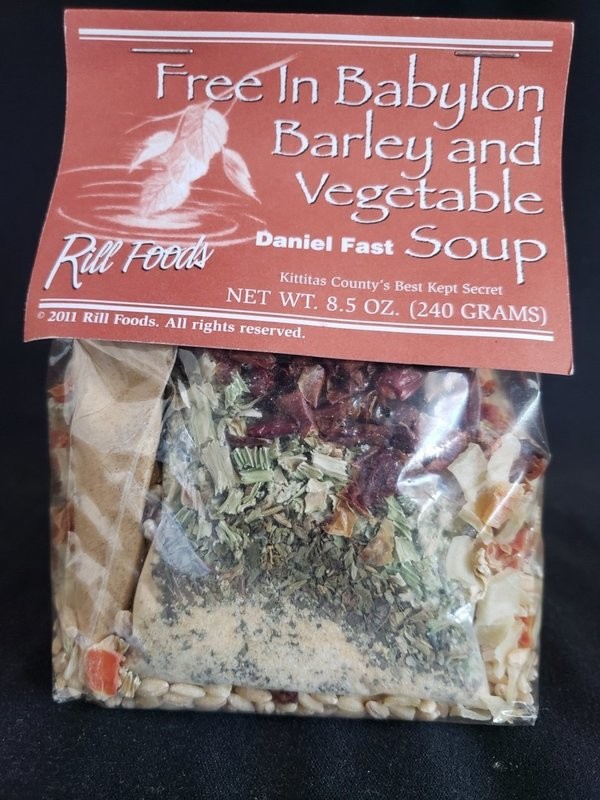 Free In Babylon Barley and Vegetable Soup  8.5 oz. 4 servings/4 persons