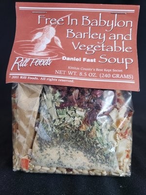 Free In Babylon Barley and Vegetable Soup 8.5 oz. 4 servings/4 persons