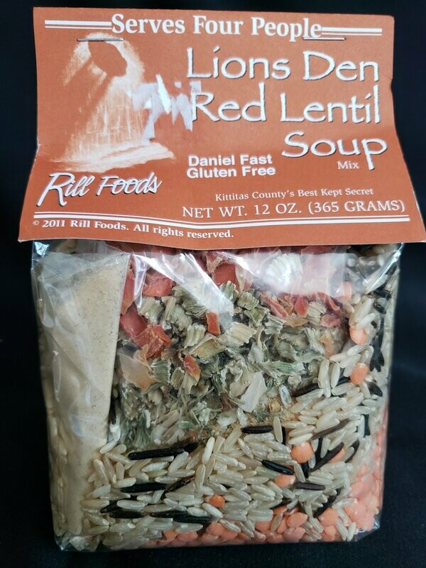 Lions Den Red Lentil Soup- Serves 4
