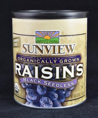 Black Seedless Raisins, Organic 15 OZ