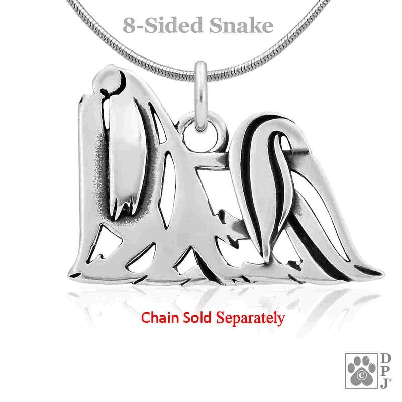 "MALTESE SHOW CUT" STERLING SILVER PENDANT