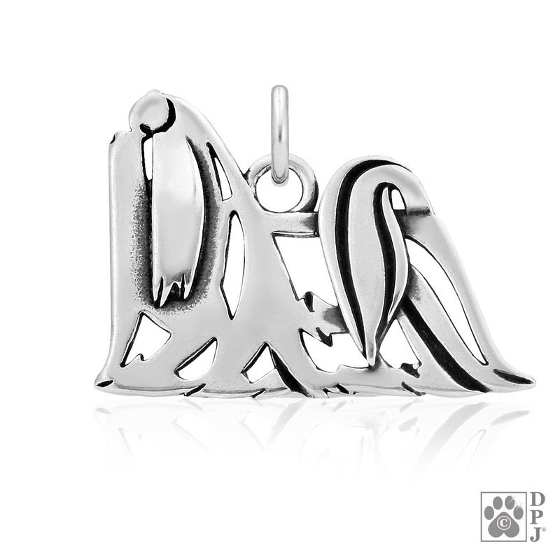 "MALTESE SHOW CUT" STERLING SILVER PENDANT