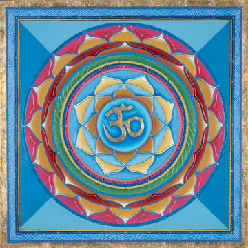 Om Blue Mandala
