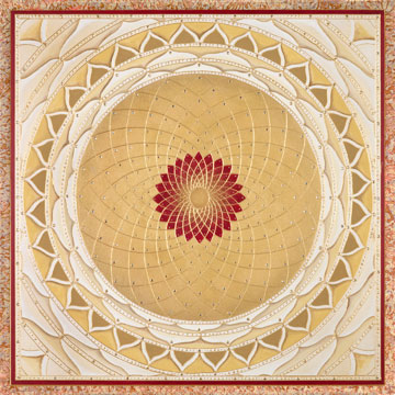 Gold Wheel Red Mandala