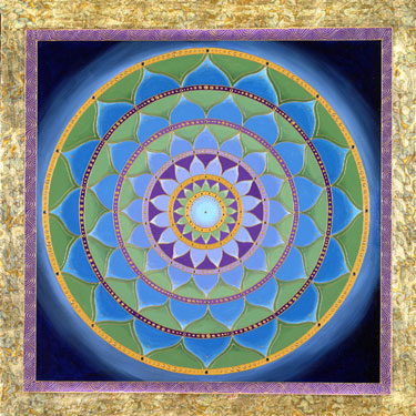 Green Blue Earth Mandala