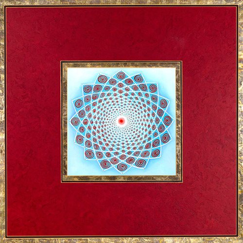 Maroon Spirals Mandala
