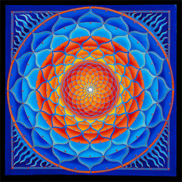 Orange Blue Mandala