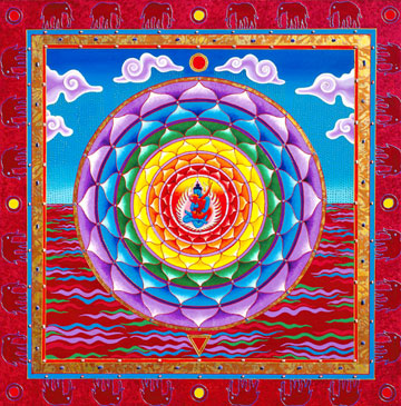 Rainbow Fire Mandala