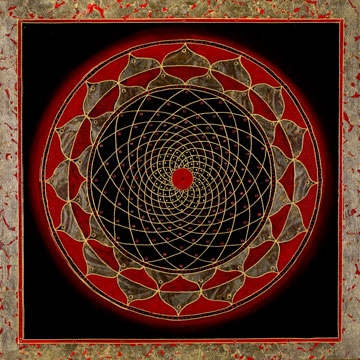 Red Center Black Mandala