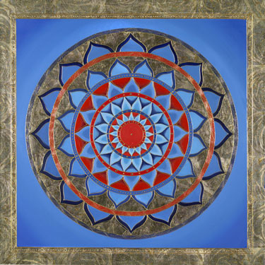 Red with Blue Sky Mandala
