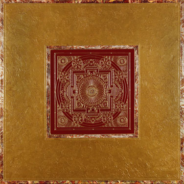 Simple Burnt Umber Mandala