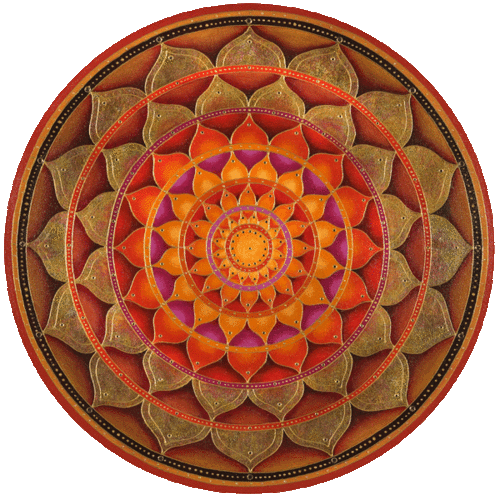 Indian Colors Mandala Round