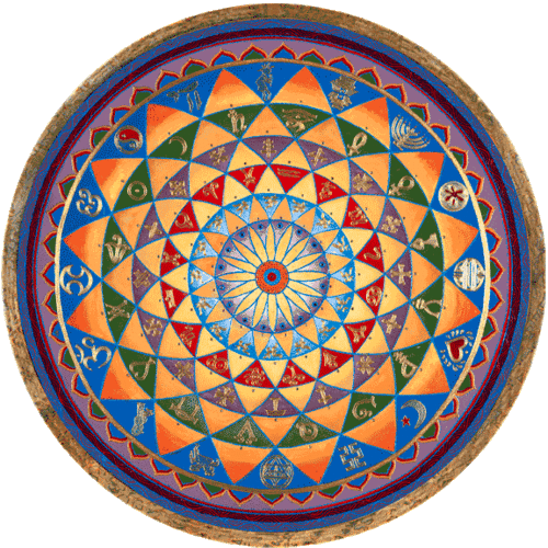 New Symbols Mandala Round