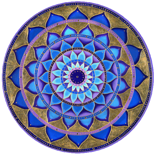 Purple Magnificent Mandala Round