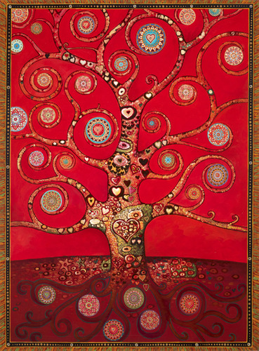Healing Heart Tree Red