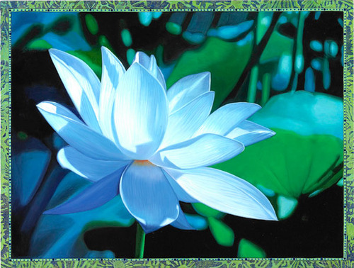 White Abstract Lotus