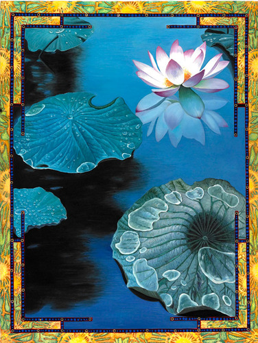White &amp; Violet Lotus on Water