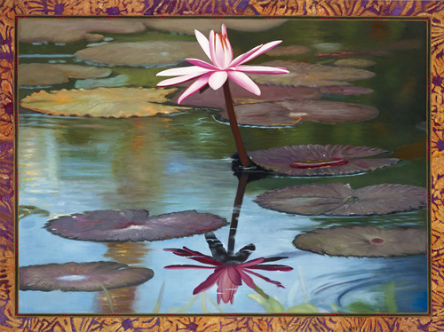 Horizontal Pink Lotus Reflection