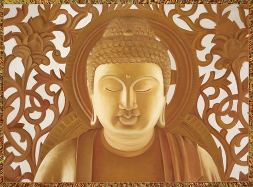 Gold Buddha Meditating