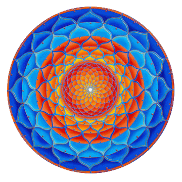 Blue Orange Round