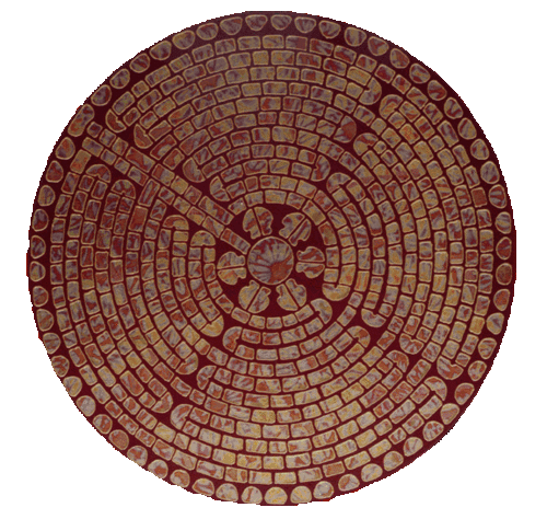 Chartre Burgandy Round