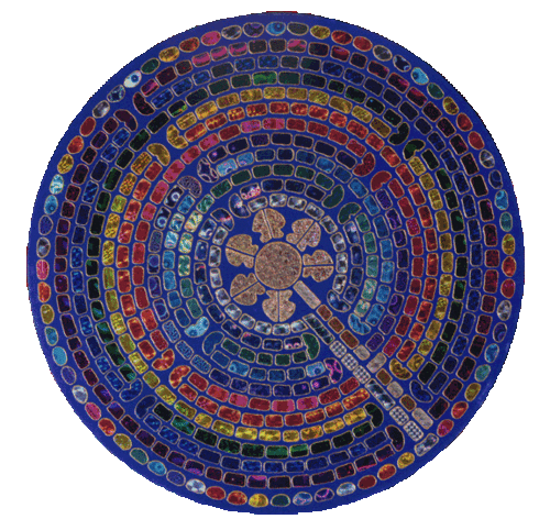 Chartre Hologram Blue Round