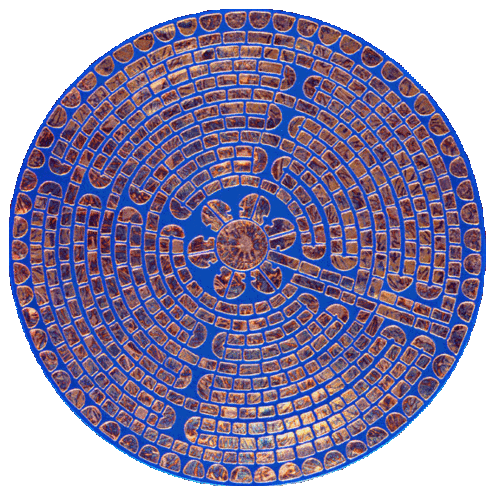 Chartre Light Blue Round