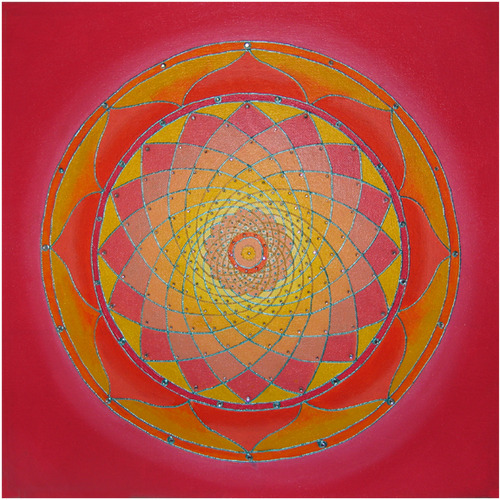 Chakra Wheel Square Pink