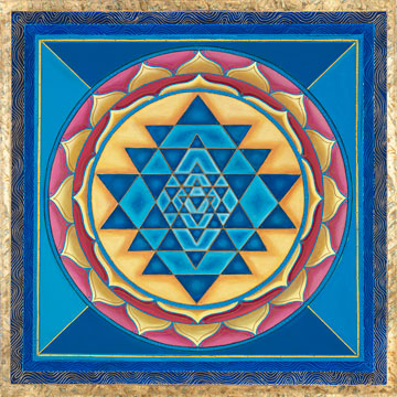 Blue Sri Yantra